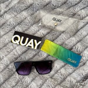 Quay Nightfall Black and Purple Sunglasses